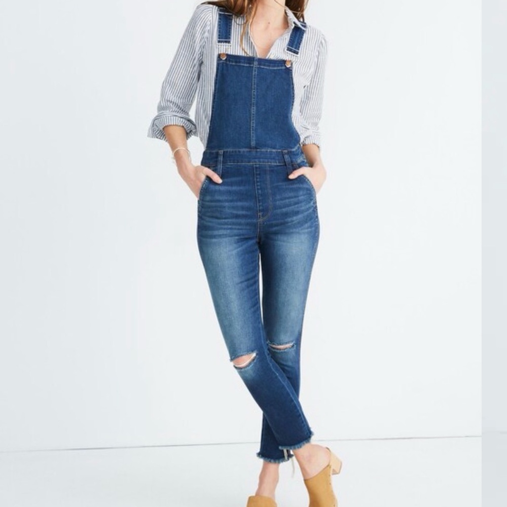 Madewell Roadtripper Blue Denim Women Jeans Overalls in Brodie